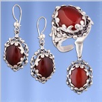 Русские серебряные украшения. Серебряный комплект