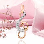 Colgante de oro con diamantes.