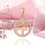 Gold pendant zirconia