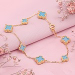 Bracelet doré or jaune turquoise