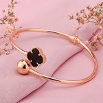 Браслет из красного золота 585 пробы с ониксом Ø12 мм