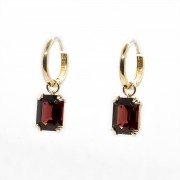 Серьги со сменными гранатовыми подвесками