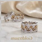 Кольцо с фианитами. Серебряное золото