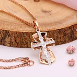 Колье с крестиком из золота 585
