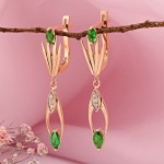 Золотые серьги золото 585 цирконий