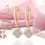 Øreringe rødguld 585 zirconia