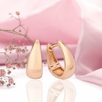 Øredobber rødt gull 585