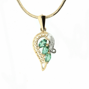 Золотой кулон с изумрудами и бриллиантами