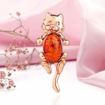 Guldpläterat silverhänge "Kattunge"