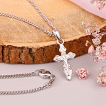 Silverhalsband med tvärhänge