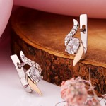 Silberohrringe 925º Mit Gold in Deutschland Kaufen Zirkonia