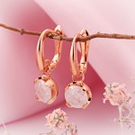 Gilded silver ear hangers 925º with quartz