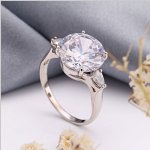 Buy silver ring with cubic zirconia SOKOLOV
