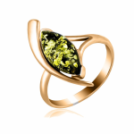 Acheter une bague en argent plaqué d'or avec de l'ambre en Allemagne