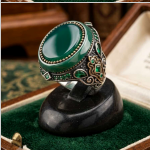 Prodám stříbrný prsten 925 Green Onyx