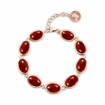 Bracciale d'argento dorato 925 con ambra