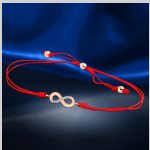 Brățară textilă „Diamond Infinity”