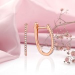 Gianni Lazzaro. Rose gold earrings with diamonds