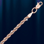 Goldkette „Rope“, kombiniert