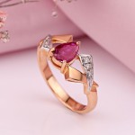 Bague en or avec diamants et rubis Or russe en Allemagne