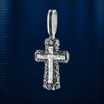 Ciondolo croce in argento sterling russo