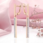 Golden earrings 585 in Germany diamonds