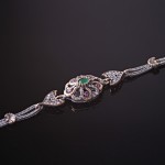 Bracelet with emerald & rubies