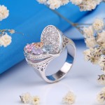Ezüst gyűrű cirkóniával "szív"