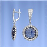 Russian silver earrings & kyanite