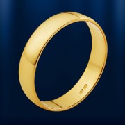Обручальное кольцо из русского золота, желтое золото.