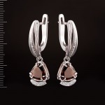 Серьги с кварцем. Серебро 925°