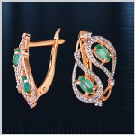 Russian gold jewelry chrysoprase