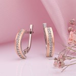 Ohrringe fra Sterlingsilver und Gold mit Zirconia Kaufen