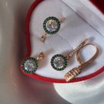 Gold-plated silver set with Swarovski® and zirconia