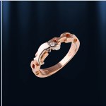 Guldring med zirkonia