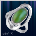 Anell amb jade de plata russa