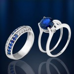 Ring with sapphires nano