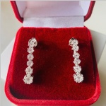 Серебряные серьги 925 с цирконием