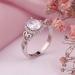 Strieborný prsteň so zirkónom "Elegance"