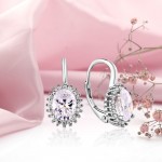 Silver earrings "crystal shine". Zirconia