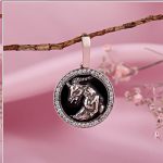 Серебряный зодиакальный кулон "Козерог". Цирконий и Эмаль