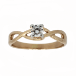 Goldener Ring mit Diamant