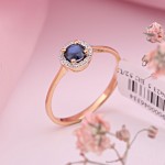 SOKOLOV 14k roodgouden gouden ring koop diamanten saffier