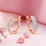 Boucles d'oreilles en or avec diamant russe d'or 585 en Allemagne