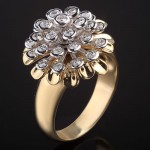Χρυσό δαχτυλίδι με διαμάντια