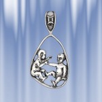 Semnul zodiacal de argint „Gemeni”
