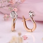 Gold earrings “Roeschen”. Diamonds