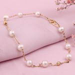 Gold bracelet with pearls yellow gold