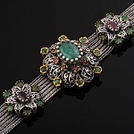 Bracelet with emeralds and rubies