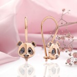 Boucles d'oreilles en or 585 pour enfants diamants